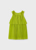 Vestito plissettato bambina Mayoral verde kiwi