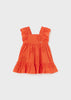 Mayoral Hibisco Newborn Fresh Cotton Ruffle Embroidered Dress