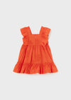 Mayoral Hibisco Newborn Fresh Cotton Ruffle Embroidered Dress