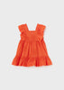 Mayoral Hibisco Newborn Fresh Cotton Ruffle Embroidered Dress