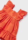 Mayoral Hibisco Newborn Fresh Cotton Ruffle Embroidered Dress