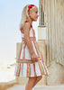 Vestito bretella fresco cotone bambina Mayoral righe granatina