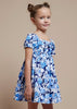 Vestito stampato fresco cotone bambina Mayoral blu floreale