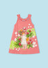 Vestito stampato fresco cotone bambina Mayoral pompelmo